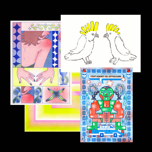 Riso-printing: Layering