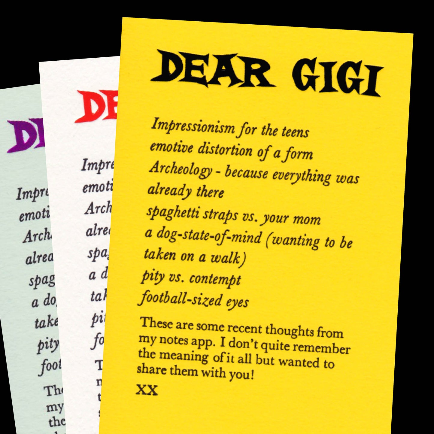 Dear Gigi